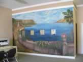 Travel Agency Mediterranean Mural, Windows Camoflashed